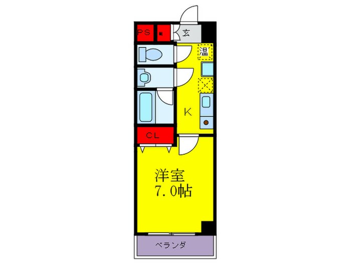 都マンション赤川の物件間取画像