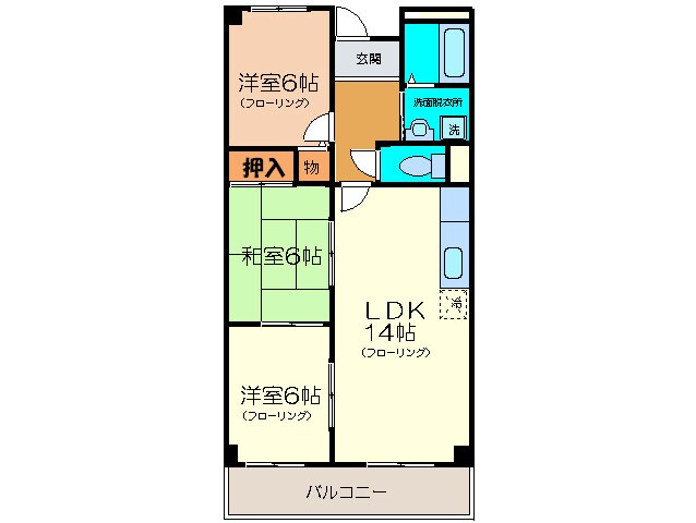 グラデヴォーレ宮山の物件間取画像
