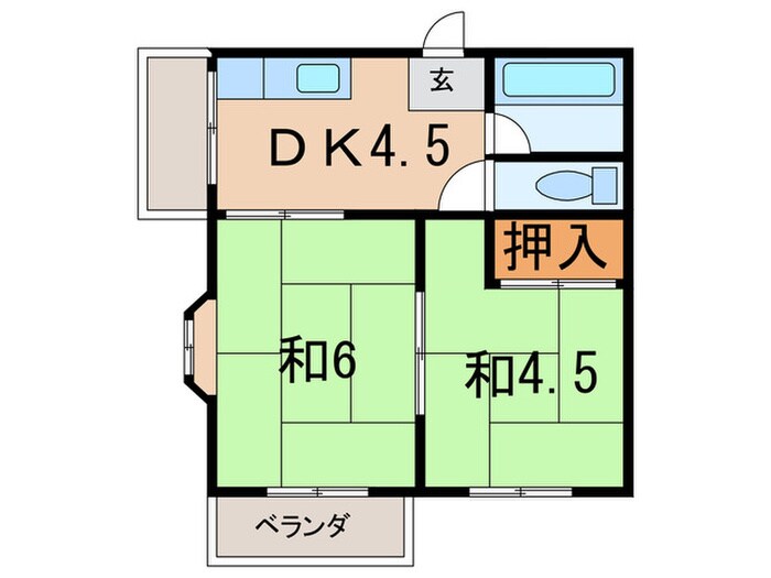 サンハイツ 中西の物件間取画像