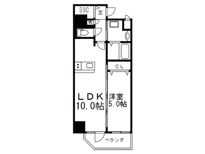 ﾌﾟﾚｻﾝｽ堺筋本町駅前ｼｪﾙ(1301)の物件間取画像