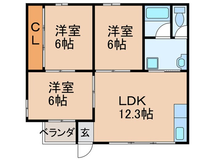 マルエスマンション川原町の物件間取画像