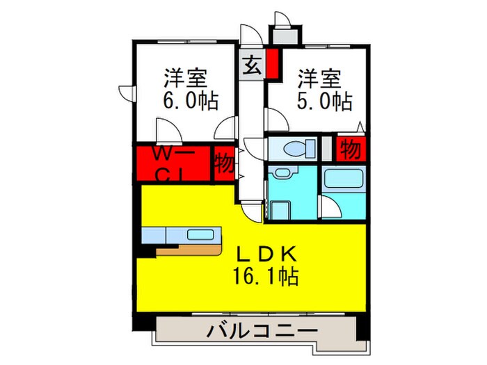 Ｋ　ＦＬＡＴの物件間取画像