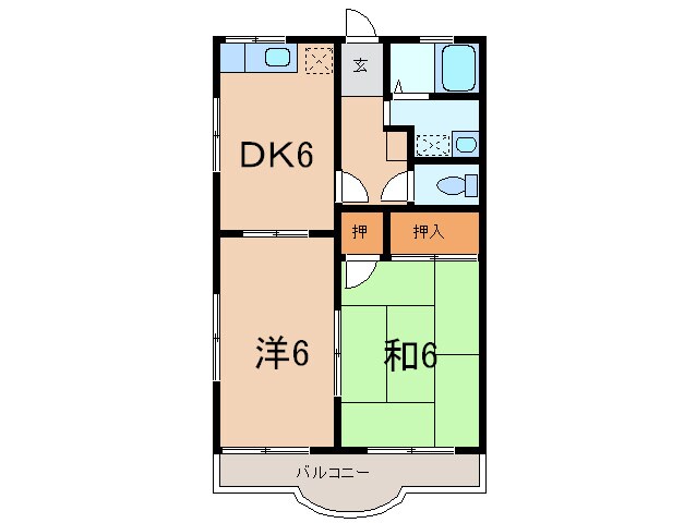 メゾン宮西Ⅱの物件間取画像