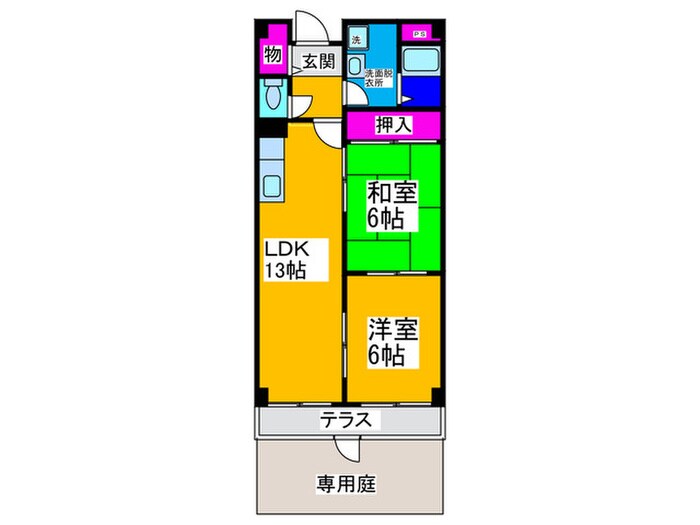 パレス中もずの物件間取画像