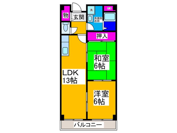 パレス中もずの物件間取画像
