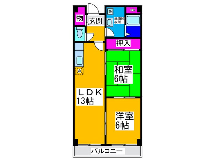 パレス中もずの物件間取画像