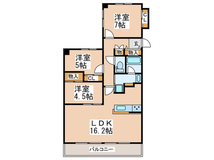 アルデ－ル東山の物件間取画像