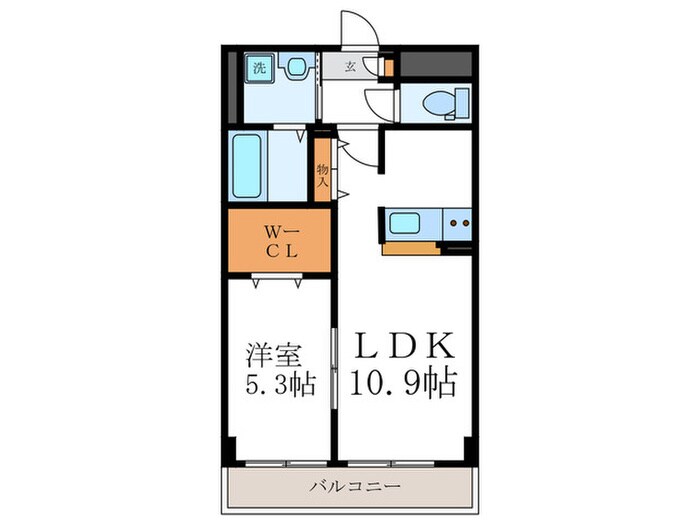 アンプルールフェール西大路の物件間取画像