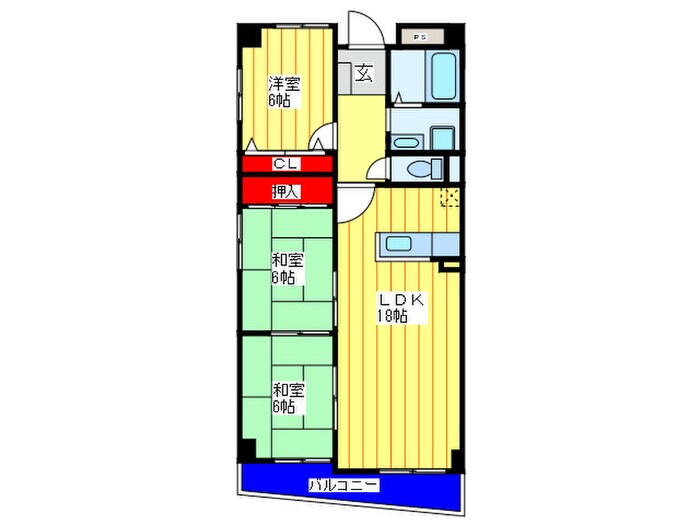 ヴィルヌ－ブ・エストの物件間取画像