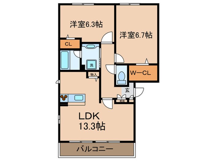 サトリ－ノの物件間取画像