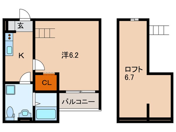 サンクス東須磨の物件間取画像