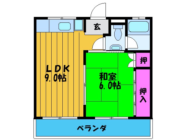 香南レジレンスの物件間取画像