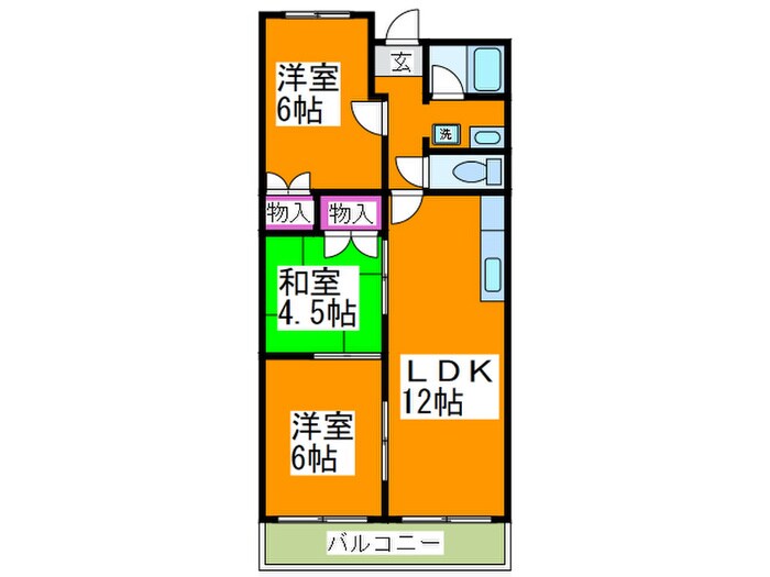 リトルバレイＡ棟の物件間取画像