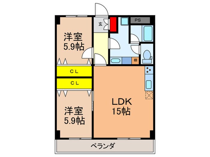 ｷｻﾞｸﾗｸｽﾞﾊﾊｲﾂの物件間取画像