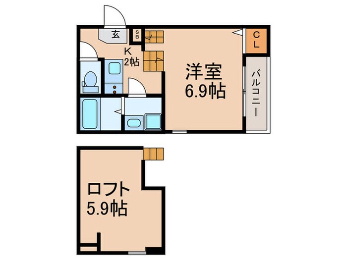 LABYRINTH MIDORIBASHIの物件間取画像