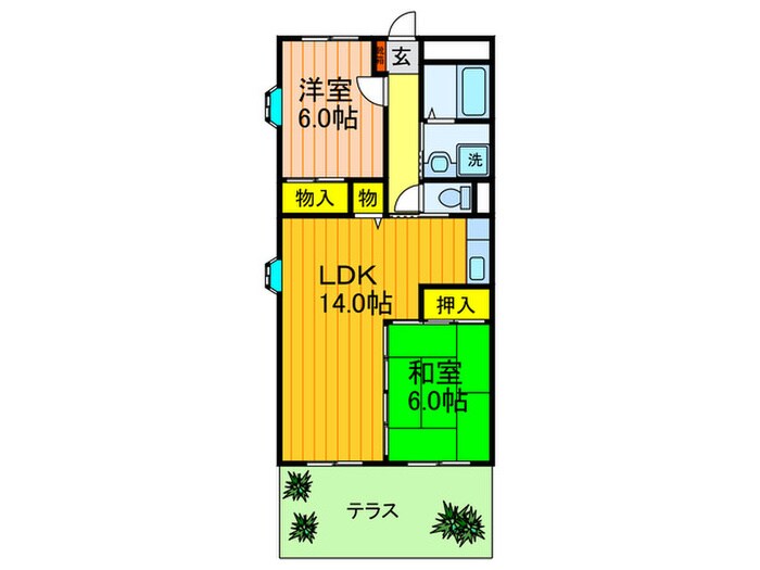 吉井セントラルハイツの物件間取画像