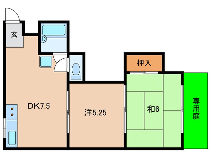 リバストン塚口Ｗ棟の物件間取画像