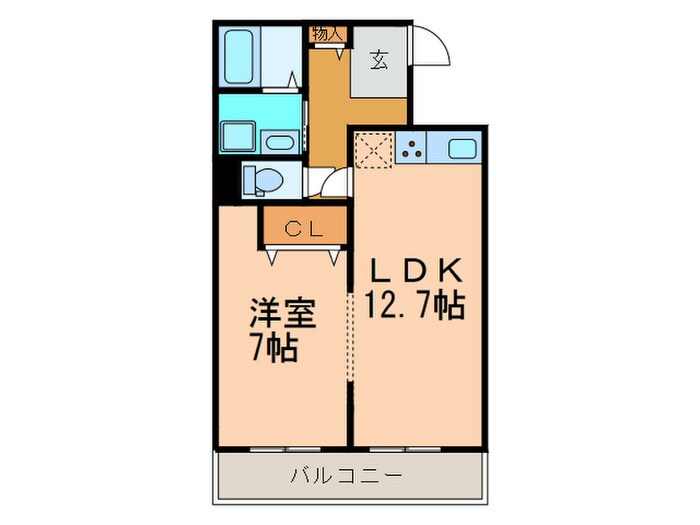 ファミ－ル服部（405）の物件間取画像