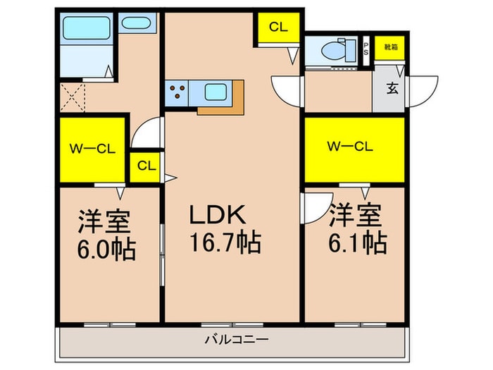 仮）元町カデンツァⅡの物件間取画像