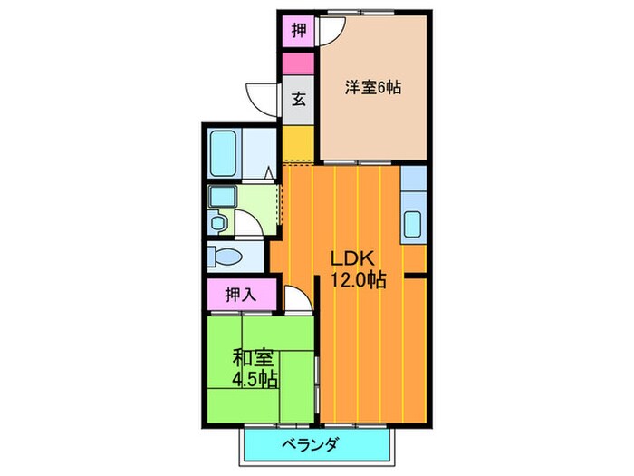 ＫひるさいどてらすＣの物件間取画像
