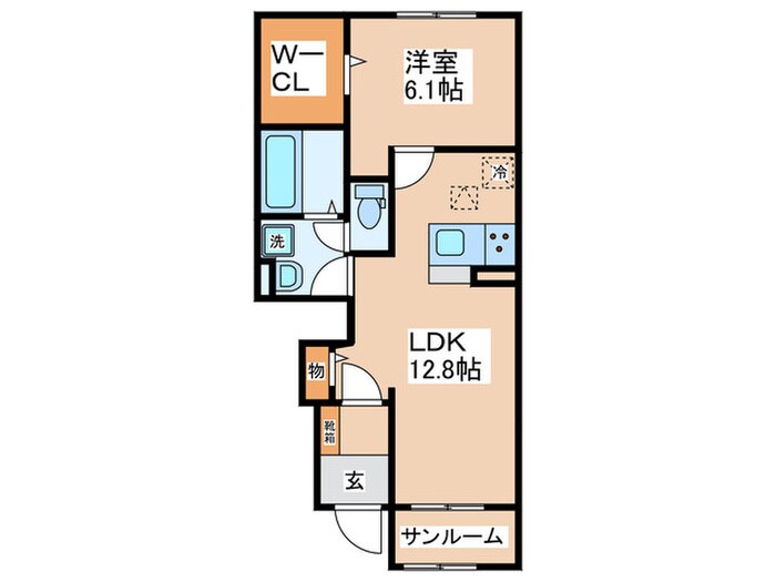 ソレアードⅢの物件間取画像