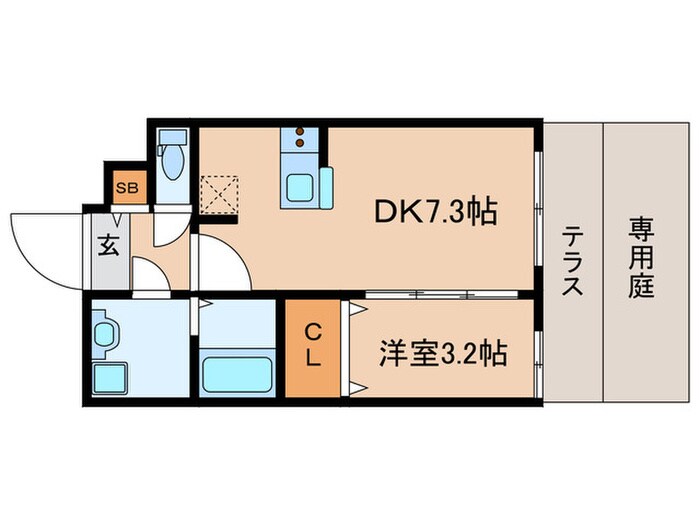 ﾌｧｽﾃｰﾄ京都ｽﾃｰｼｮﾝｳｫｽﾞ(109)の物件間取画像
