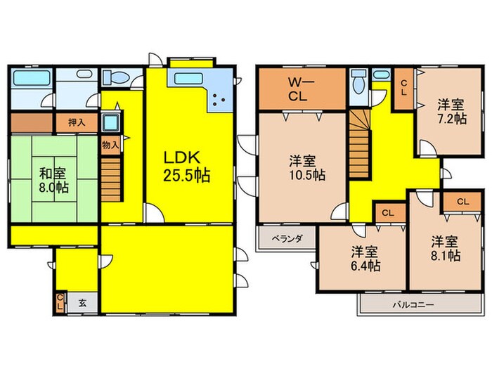 東山台3丁目戸建の物件間取画像