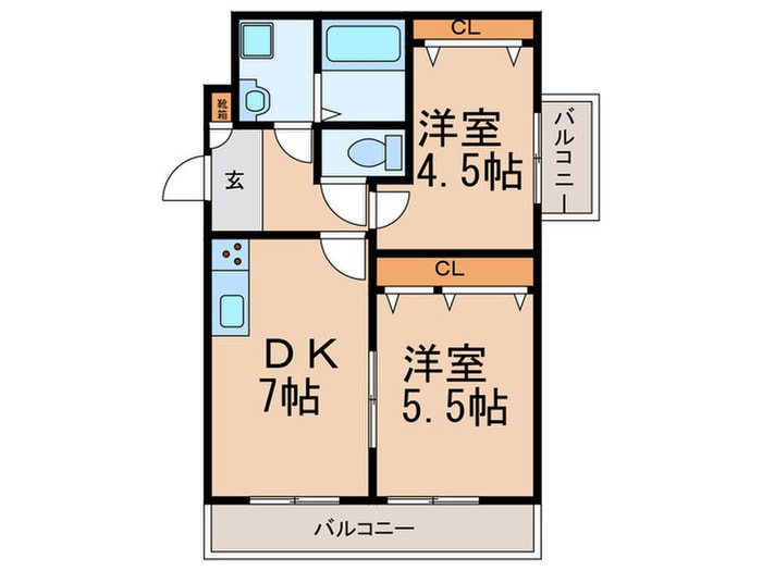 ハイツウエノの物件間取画像