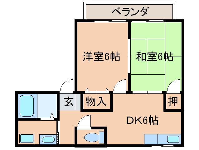 ジュネス須賀の物件間取画像