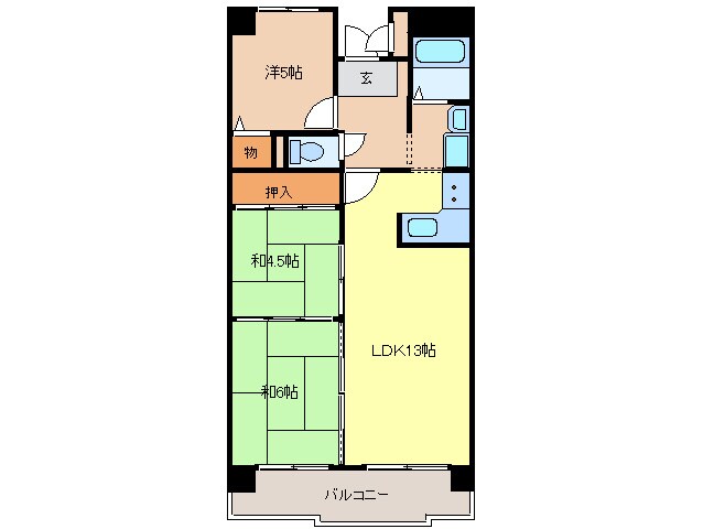 スクエア貝塚２番館（802）の物件間取画像