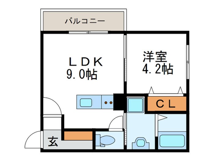 フィユフラッツ中桜塚の物件間取画像