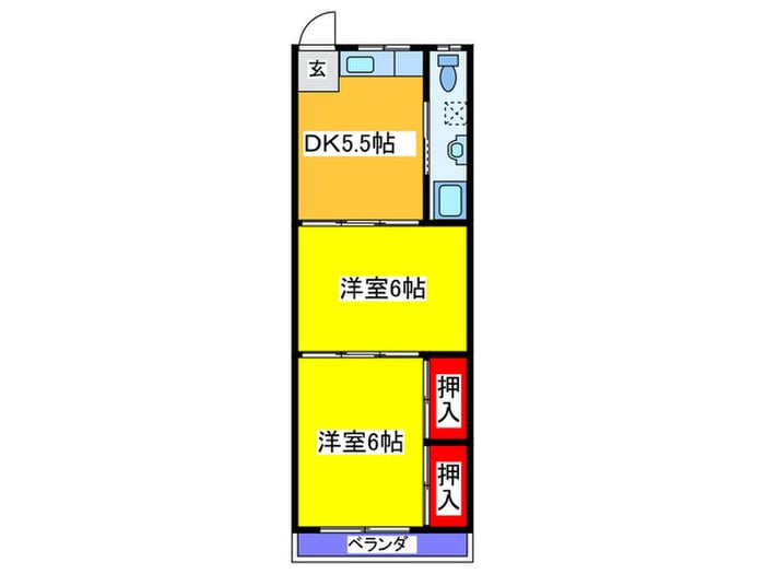 赤井マンションの物件間取画像