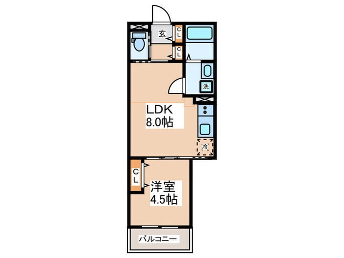 ﾌﾟﾚｻﾝｽｸﾚｰｼﾞｭ喜里川町　Northの物件間取画像
