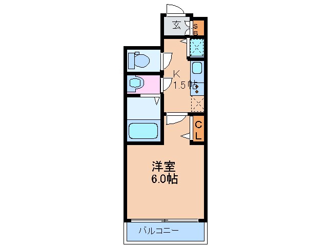 ﾌﾟﾚｻﾝｽ福島ﾆｭ-ｹﾞ-ﾄ（402）の物件間取画像