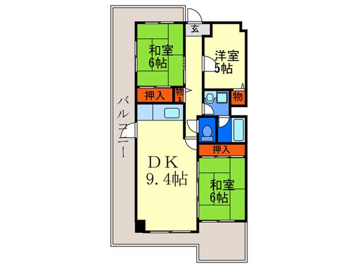 ルネ墨染(701)の物件間取画像