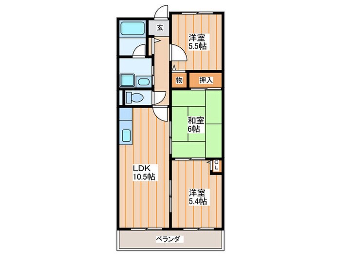 サンライフマンションの物件間取画像