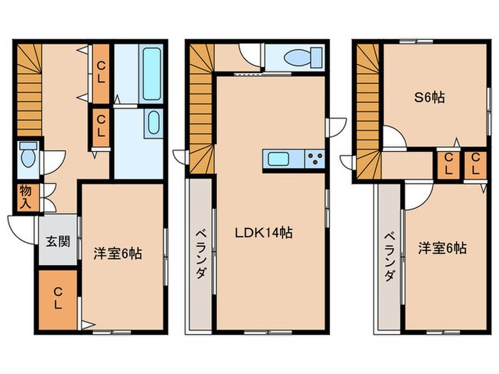 汐見町貸家の物件間取画像