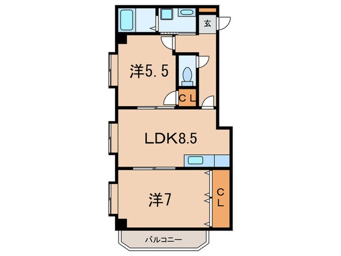 ブル－ノ芦屋の物件間取画像