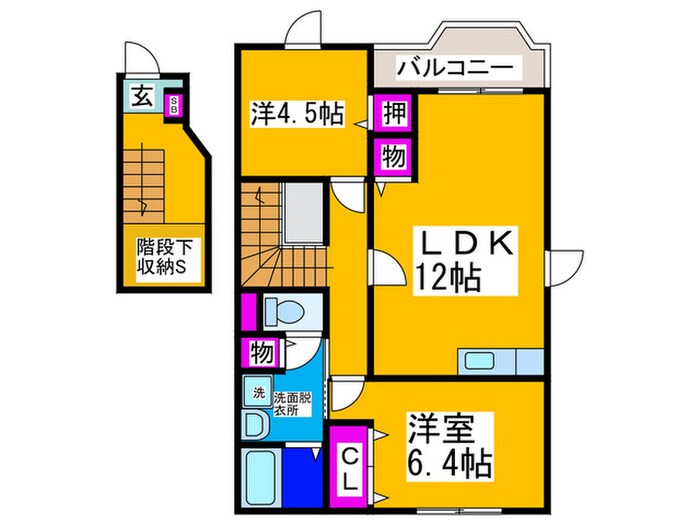 サンライズ美原の物件間取画像