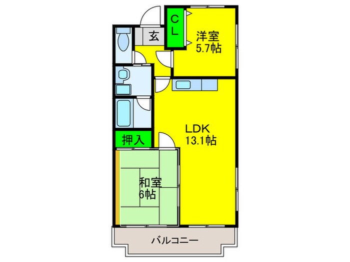 グランシャリオ高石の物件間取画像