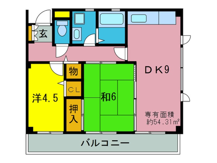 シャト－高見の里の物件間取画像