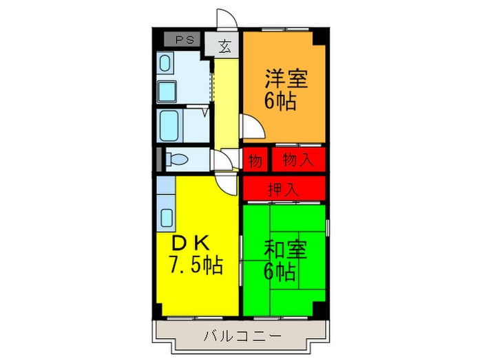 フェリス旭ヶ丘の物件間取画像