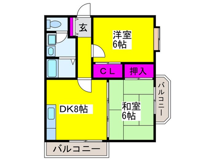 メゾンベルレーヌの物件間取画像