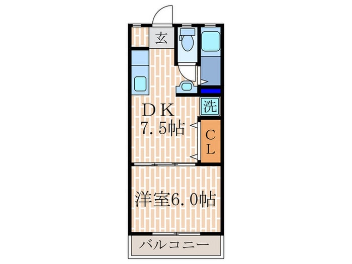 ハイツ桃山の物件間取画像