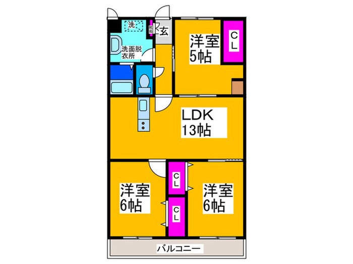 第三山内マンションの物件間取画像