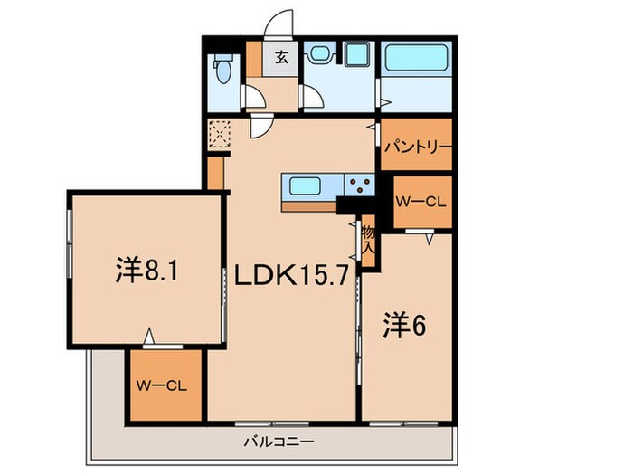 ディアコート芦屋大原町の物件間取画像