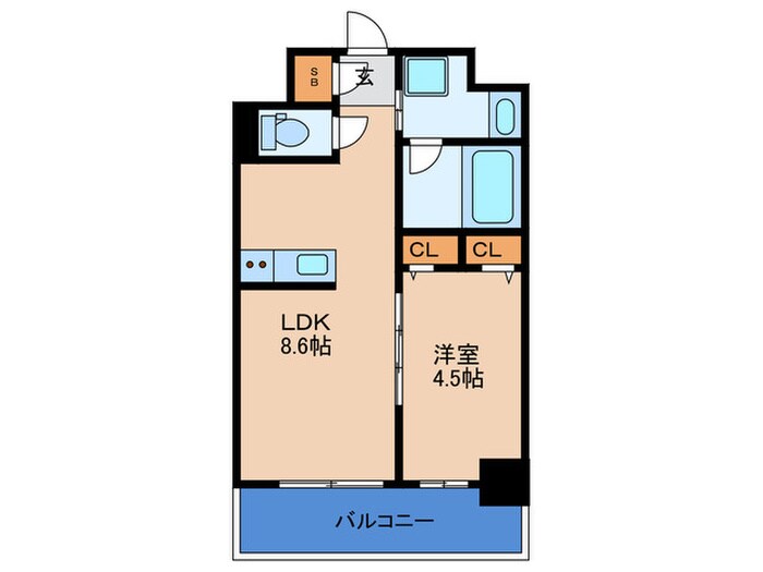 仮)S-RESIDENCE福島玉川diverseの物件間取画像