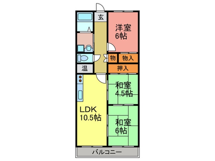 フロ－ラ長田の物件間取画像