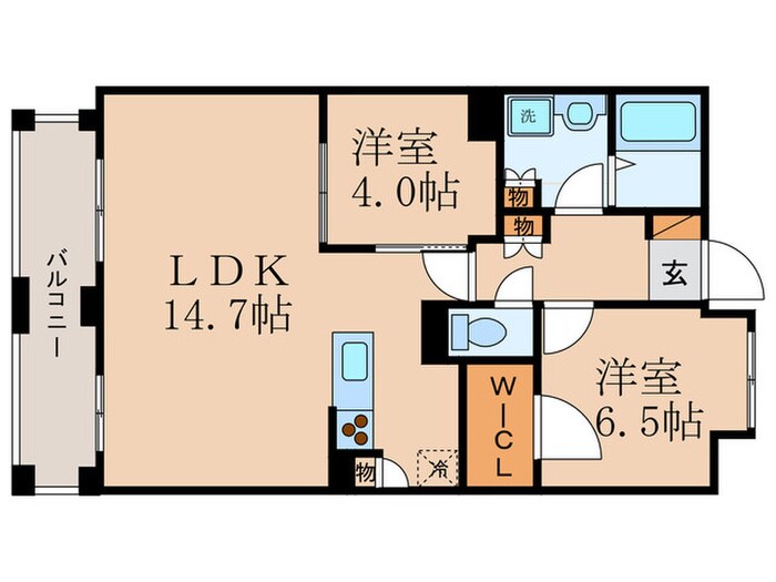 パインフィ－ルド洛東の物件間取画像