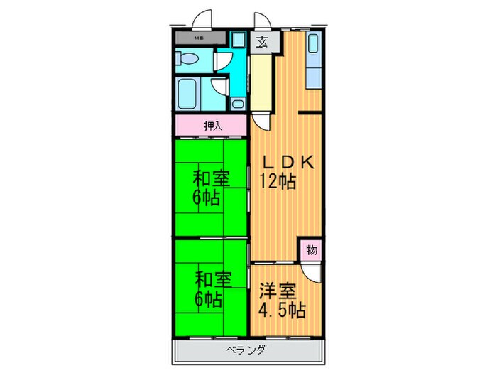 グランド－ル福川の物件間取画像